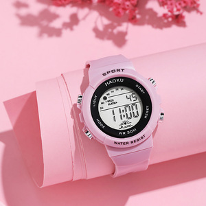 Reloj Deportivo Digital LED de Lujo al por Mayor para Mujer, Correa de Silicona Rosa, Reloj Electrónico, Reloj de Negocios Moderno, Reloj para Mujer - Product Image 2