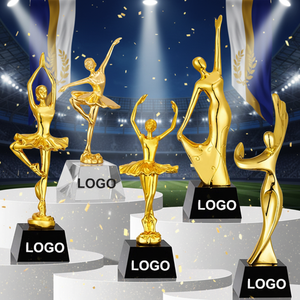 Trofeos y Premios de Baile Personalizados al por Mayor con Logotipo, Base de Resina Acrílica Dorada de Lujo - Product Image 5