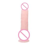 Bonito amor suave impermeable silicona realista consolador con ventosa para mujeres juguetes para adultos