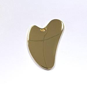 <b>Personalized</b> Label Golden Heart Shape Guasha <b>Massager</b> Body Facial Tool - Product Image 2