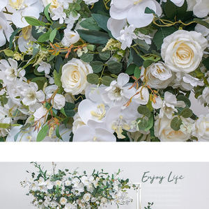 Composizione Floreale Artificiale di Rose per Sfondo Matrimoniale, Arco di Fiori Finti, Decorazione per Cornice Porta in Seta - Product Image 6