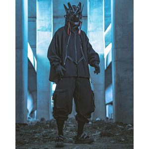 Niepce Inc Streetwear Techwear Chaqueta cortavientos con cremallera para hombre con capucha a prueba de viento para otoño - Product Image 4