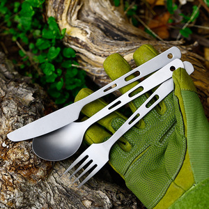 Couteau, fourchette et cuillère en titane, <span class=keywords><strong>couteaux</strong></span> à manche en titane - Product Image 4