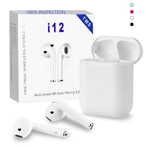 Tws audífonos que 12 Airpodded auriculares I12 Inpods 5,0 Bluetooth Ture inalámbrico Tws I12 Auriculares auriculares - Product Image 1