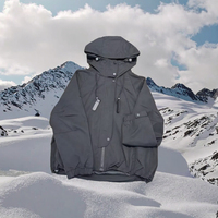 Veste matelassée unisexe pour l'automne, imperméable, respirante, coupe-vent, coque rigide, fermeture éclair, col carré, extra-longue - Tex Pathfinder