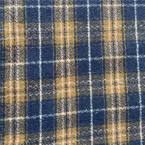 Laine de Polyester brossé confortable, <span class=keywords><strong>pas</strong></span> <span class=keywords><strong>cher</strong></span>, fil Tweed teint, tissu tissé à carreaux pour costume tissé, manteau, vêtement - Product Image 2