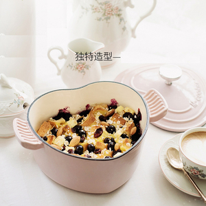 New Heart Enamel Ceramic Casserole Dutch Oven <b>Pot</b> <b>Non</b> <b>Stick</b> Kitchen Cookware High Quality With Lid - Product Image 2