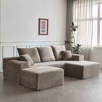 Ensemble de canapés sectionnels en tissu compressé, canapé-lit en forme de L, moderne, modulaire, rembourrage sous vide, pour salon