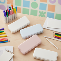Étui à crayons de haute qualité pour enfants, boîte à papeterie minimaliste multifonctionnelle avec un look haut de gamme, logo personnalisable