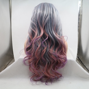 Mèches professionnelles courtes 24 pouces cheveux synthétiques crépus Curl perruques pour les femmes noires cheveux courts Non dentelle synthétique perruque Monofilament - Product Image 2