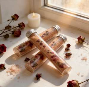 <span class=keywords><strong>Sel</strong></span> de bain rose de l'Himalaya personnalisable Serene&Soak, parfum rose, flacon en verre, fournisseur <span class=keywords><strong>d</strong></span>'huile de rose naturelle - Product Image 4