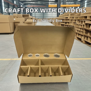 Boîte en papier kraft brun avec séparateurs, boîte à emporter multifonctionnelle pour sauce, poulet frit, hamburger, sushi, spécifications en aluminium - Product Image 3