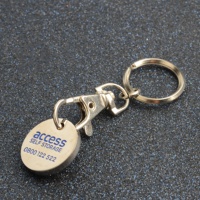 Benutzer definierte Logo Anhänger Schlüssel ring Porte Cle Token Münze Blank Schlüssel ring Trolley Coin Locker Key Chains Geschenk Metall Schlüssel bund