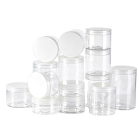Bocaux d'Emballage Transparents en Plastique pour Aliments et Cosmétiques, Flacons en Plastique de 50 ml à 500 ml pour Bonbons et Crème Capillaire, Vente en Gros