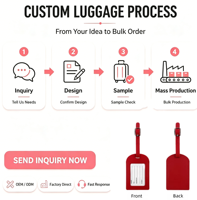 Etiqueta de Equipaje de Cuero PU de Lujo, Etiqueta de Viaje con Logotipo Personalizado, Protege la Privacidad, Tarjeta de Identificación para Maleta