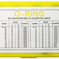 Hochwertiges 386-teiliges O-Ring Sortiment 30 Metrische Größen FKM75 Schwarz/Braun/Grün Modell 5C für Automobil- und Industriegebrauch