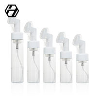 Bouteille de mousse PET transparente de 60ml 100ml 120ml 150ml 200ml avec capuchon de tête de brosse pour les soins de la peau