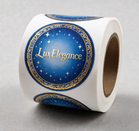 Autocollants personnalisés de luxe en feuille d'or, étiquettes gaufrées imperméables pour emballage de boîtes cadeaux, mariage, logo de marque professionnelle, OEM