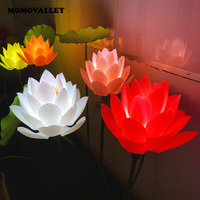 Lumière LED cinétique Momovalley en forme de lotus, étanche, à épanouissement dynamique, fleur artificielle pour la décoration de jardin extérieur et de paysage