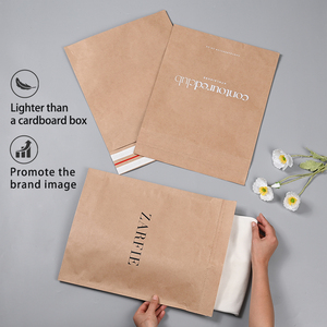 Eco-friendly Customized logo Kraft Paper Shipping <strong>Bag</strong> Clothes Package <strong>Envelope</strong> Paper <strong>Mailing</strong> <strong>Bag</strong> with Gusset and Double Sealing - Product Image 3