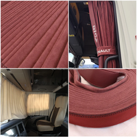 Rideaux en daim personnalisables de haute qualité pour camions, logo brodé en PVC pour Scania/Volvo/Howo/Man/Daf/BMW/Renault/Mecedes