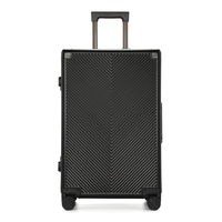 Valise à roulettes PC personnalisée Valise à roulettes légère et intelligente en aluminium pour voyage d'affaires Valise d'embarquement à roulettes larges
