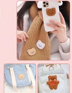 Manufacturer Custom 3D <b>Cute</b> Plush <b>Bear</b> Personalized Embroidery Chenille Patches for Clothing Scarf Decoration - Product Image 4