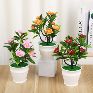 Plantas Artificiales en Maceta Temu de 20x25cm, Flor de Begonia Realista, Decoración para el Hogar, Accesorios de Fotografía - Product Image 2