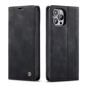 CaseMe Magnetic Flip Leather Case For IPhone 15 14 Pro Max 13 Mini 12 11 XS X XR SE 2022 8 7 Plus Wallet Card Cover