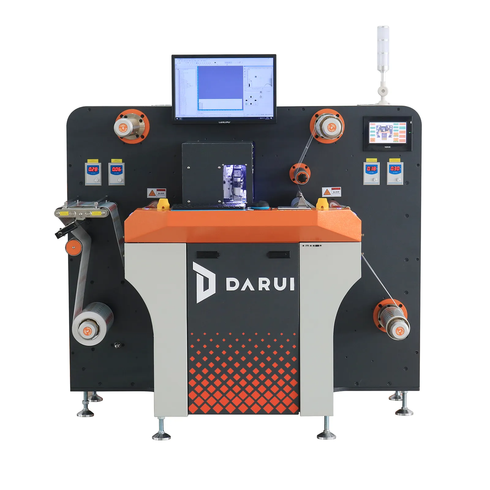 Fabrika doğrudan satış DARUI 330mm genişlik S7 3-blade kağıt karton dijital kesici kalıp kesme makinesi pvc otomatik rulo sac