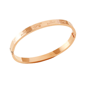 Brazalete de Acero de Titanio Resistente al Deslustre, Chapado en Oro Real, con Corazón y Amor Eterno, <span class=keywords><strong>para</strong></span> Mujer, Pareja, Mejor Amiga, Joyería - Product Image 6