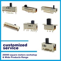 Ventes directes pour les lampes personnalisables avec 8.7mm de hauteur Nouveaux interrupteurs à glissière 24 broches 6P3T