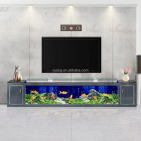 Meuble TV d'usine ultra-blanc avec aquarium ouvert pour poissons rouges, salon, nouvelle collection 2025, grand modèle pour la maison, écologique, sans eau, Dragon Doré