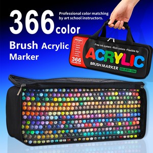 Juego <span class=keywords><strong>de</strong></span> Rotuladores Acrílicos Guangna <span class=keywords><strong>de</strong></span> 288 Colores con Punta <span class=keywords><strong>de</strong></span> Pincel Suave, con Sistema <span class=keywords><strong>de</strong></span> Control <span class=keywords><strong>de</strong></span> Tinta Automático, para Pintar Rocas, Manualidades DIY - Product Image 3
