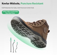 Chaussures de sécurité antidérapantes, imperméables, légères, bottes de travail industrielles pour hommes, cuir durable, randonnée, escalade, bottes tactiques
