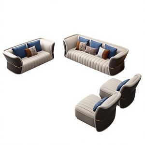 Divano Componibile Moderno Italiano 1+2+3 Posti in Pelle PU per Hotel, Soggiorno, Centro Commerciale - Elegante Stile Italiano - Product Image 1