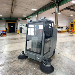 Grande larghezza regolabile ad alta efficienza giro sul pavimento spazzatrice strada spazzatrice - Product Image 1