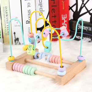 Montessori Học Toán Đồ Chơi Con Lăn Coaster Trò Chơi Bằng Gỗ Kỹ Thuật Số Vòng Hạt Mê Cung Khối Cho Trẻ Mới Biết Đi - Product Image 5