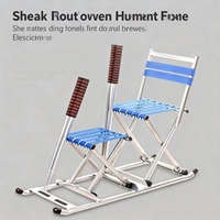 Luge pliable pour deux personnes en polyester, chariot à glace portable, écologique, pour divertissement familial en hiver en plein air