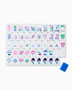 Oh My <span class=keywords><strong>Lola</strong></span> - Fichas de Mahjong Azules Frescas con Patrón Grabado con Láser, Juego de Mahjong Acrílico de Cuatro Capas, Estilo Americano, para Casino - Product Image 3