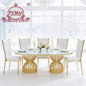 Foshan โต๊ะแต่งงานโลหะสีขาว MDF สำหรับงานแต่งงานเฟอร์นิเจอร์กลางแจ้ง - Product Image 4