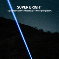 Lampe torche super lumineuse rechargeable, étanche IPX6, zoomable, multifonctionnelle, en alliage d'aluminium, lampe torche tactique LED pour extérieur
