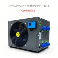 Refroidisseur d'eau commercial à onduleur en titane avec chauffage et refroidissement, fonctionnement automatique 1000W-4000W pour aquarium, bassin de fruits de mer et aquaculture