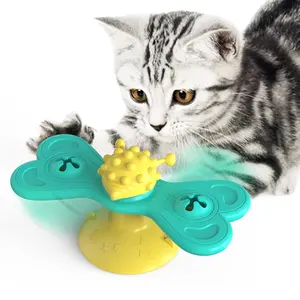 도매 애완 동물 용품 나비 회전 풍차 고양이 장난감