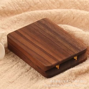 Wooden Jewelry <b>Box</b> Rectangle <b>Vintage</b> Style Ring Storage Gift <b>Box</b> With Rotating Display For Engagement Rings - Product Image 2