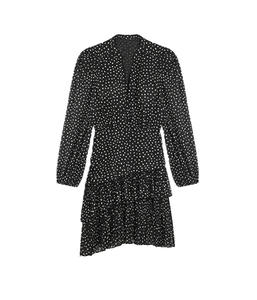 OEM Robe décontractée courte à col en V et à pois pour femmes de haute qualité avec ceinture - Product Image 5