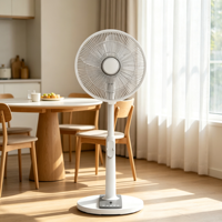 Ventilateur sur pied électrique pour la maison, hauteur réglable, commande à distance, 4 modes de ventilation, contrôle de la vitesse 1-8, ventilateur d'air vertical