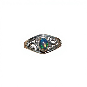 Wholesale Fancy Rose Gold Plated Ethiopian Amethyst Children's Vintage <b>Ring</b> 925 Sterling Silver Handmade October Birthstone Gift - Product Image 1