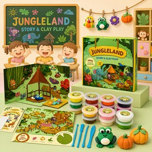 Kit de <span class=keywords><strong>Pâte</strong></span> <span class=keywords><strong>à</strong></span> <span class=keywords><strong>Modeler</strong></span> Auto-Durcissante pour Enfants : Création de Scènes de Dinosaures - <span class=keywords><strong>Pâte</strong></span> <span class=keywords><strong>à</strong></span> <span class=keywords><strong>Modeler</strong></span> DIY pour la Maternelle - Product Image 1