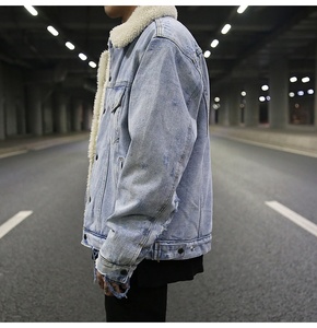 OEM Private Label <strong>Men</strong> Custom Stock Dropshipping Blue Distressed Sharpe <strong>Mens</strong> <strong>Denim</strong> <strong>Jacket</strong> - Product Image 4